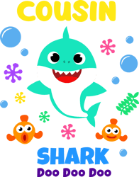 baby shark svg, cousin shark cricut svg, cousin shark clipart file cut digital download