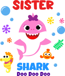 baby shark svg, sister shark cricut svg, sister shark clipart file cut digital download