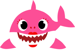 baby shark pink svg , baby shark cricut svg, baby shark clipart file cut digital download