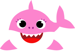 baby shark pink svg, baby shark pink cricut svg, baby shark clipart file cut digital download