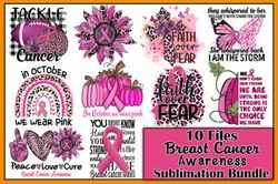 breast cancer awareness png bundle graphic