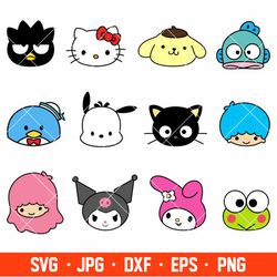 Pumpkin Sanrio Characters Bundle Svg, Halloween Svg, Hello K - Inspire  Uplift