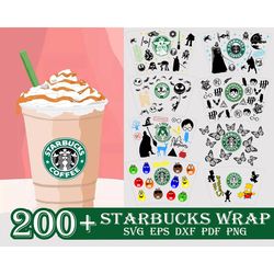 200 starbucks wrap, starbucks wrap, starbucks svg, starbucks , wrap svg ,starbucks bundle, wrap bundle