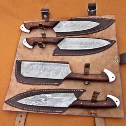 knife set, kitchen knives,camping knife, handmade knife, handforged knife set, chef knife set, handmade custom knife