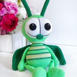 crochet animal. grasshopper toy