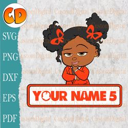 afro boss girl baby personalized,  birthday banner svg , afro boss baby svg, layered cricut, custom file, birthday