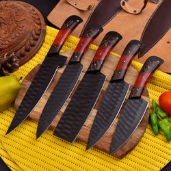 Knife Set, Kitchen Knives,camping Knife, Handmade Knife, Handforged Knife Set, Chef Knife Set, Handmade Custom Knife