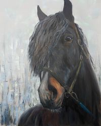 horse original oil painting on canvas