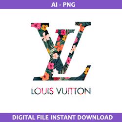 flower louis vuitton png, louis vuitton logo png, flower png, fashion brand png, ai file