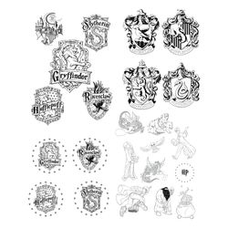 hp svg bundle, hogwart svg bundle, hogwarts svg files for cricut, wizardy houses svg, hogwarts school svg, harry svg