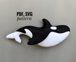 orca ornaments pattern whale felt  pattern  sea animals  felt pattern