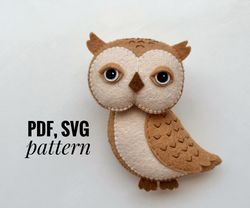 owl  ornaments pattern owl  felt  pattern pdf woodlands animals  felt pattern