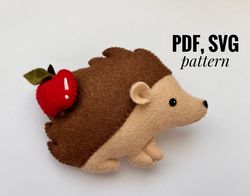 hedgehog  ornaments pattern hedgehog  felt  pattern pdf woodlands animals  felt pattern