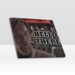 hello there meme frame canvas print, wall art home decor