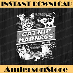 catnip madness cute kitten png, funny cat pet humor png, catnip madness png, digital file, png high quality