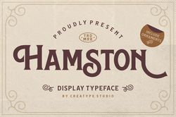 hamston display vintage trending fonts - digital font