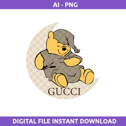 pooh bear gucci png, gucci logo png, winnie the pooh png, gucci brand png, fashion brand png, ai digital file