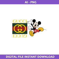 mickey mouse gucci png, gucci logo png, mickey mouse png, disney gucci png, gucci brabd png, ai digital file