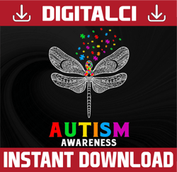 autism  awareness dragonfly png, dragonfly sublimation, puzzle pieces, autism ribbon