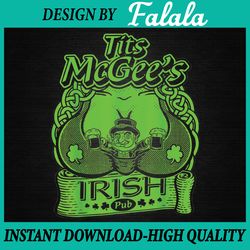 tits mcgee'ss irish pub funny st. patrick's day shamrocks, patrick day png, digital download