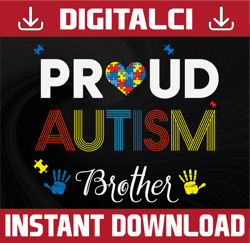 proud autism brother svg, png, jpg, pdf, dxf