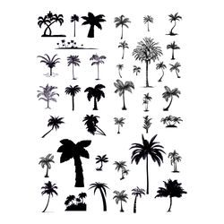 palm tree svg, palm tree silhouette, palm tree cut files, palm tree svg bundle, palm tree clipart, tropical svg