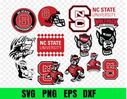 north carolina state university football team svg, north carolina state univers,logo bundle instant download