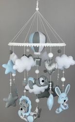 baby mobile for boy.nursery baby mobile crib. balloon mobiles crib