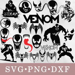 venom svg, venom bundle svg, png, dxf, svg files for cricut, movie svg, clipart