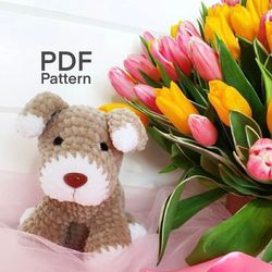 crochet animal puppy dog pattern amigurumi pdf tutorial