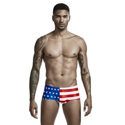 seobean 2pk usa flag printed swimwear men's beach board swimming boxers 802