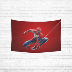 spiderman wall tapestry, cotton linen wall hanging