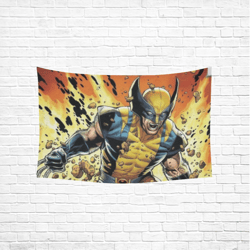 wolverine wall tapestry, cotton linen wall hanging