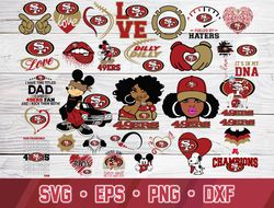 san francisco 49ers svg bundle , san francisco 49ers svg dxf eps png , n f l teams svg , digital download