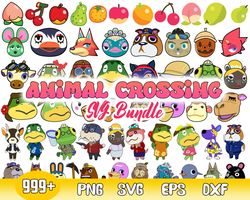 animal crossing bundle svg, animal crossing svg, animal character svg, animal cartoon svg