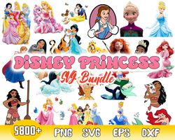 bundle disney princess svg, princess svg, princess character svg, princess vector, clipart, file for cut