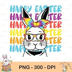 happy easter bunny tie dye sublimation, bunny tie dye png, easter bunny png, tie dye rabbit sublimation file