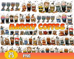harry potter coffee bundle png, harry potter png, halloween coffee bundle png, instant dowload