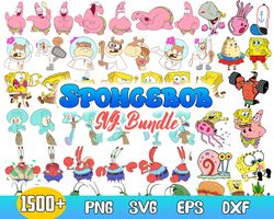 spongebob bundle svg, spongebob svg,  gary svg, squidward svg, patrick svg, png dxf eps file