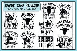heifer svg bundle, cow svg quotes bundle, svg, dxf,