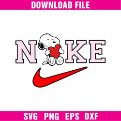 snoopy heart nike png, disney nike png, snoopy fashion brand png, red logo, nike logo png - digital file