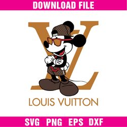 mickey louis vuitton png, disney png, mickey fashion brand png, louis vuitton logo, logo png - digital file