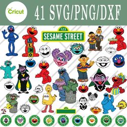 sesame street svg, sesame street bundle svg, png, dxf, cutting file, svg files for cricut, silhouette