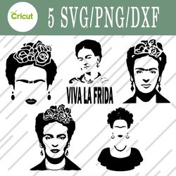 frida khalo svg, frida khalo bundle svg, png, dxf, cutting file, svg files for cricut, silhouette