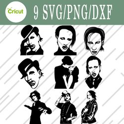 marilyn manson svg, marilyn manson bundle svg, png, dxf, cutting file, svg files for cricut, silhouette