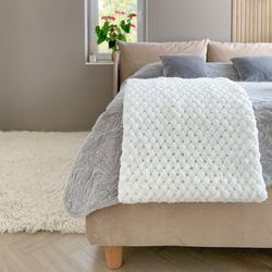 puffy blanket soft cozy fluffy blanket sofa throw blanket baby shower gift