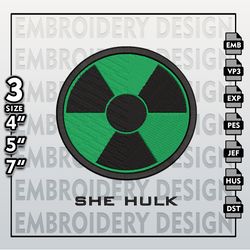 She Hulk Embroidery Design, Hulk Logo Embroidery Machine File