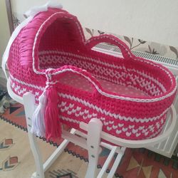 moses basket, baby basket, baby moses basket, handmade gift for newborn, mom gift