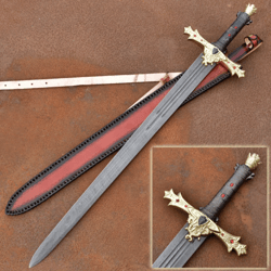 king arthur excalibur: a sharp and exquisitely handmade golden sword, perfect as a gift