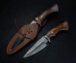 carbon steel knife, hunting knife with sheath, fixed blade camping knife, bowie knife, handmade knives, gifts for men